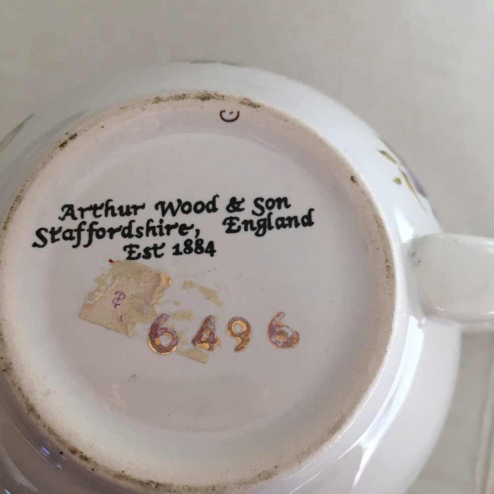 Arthur Wood & Son , Staffordshire, England Teapot&Cup. New - Picture 8 of 8